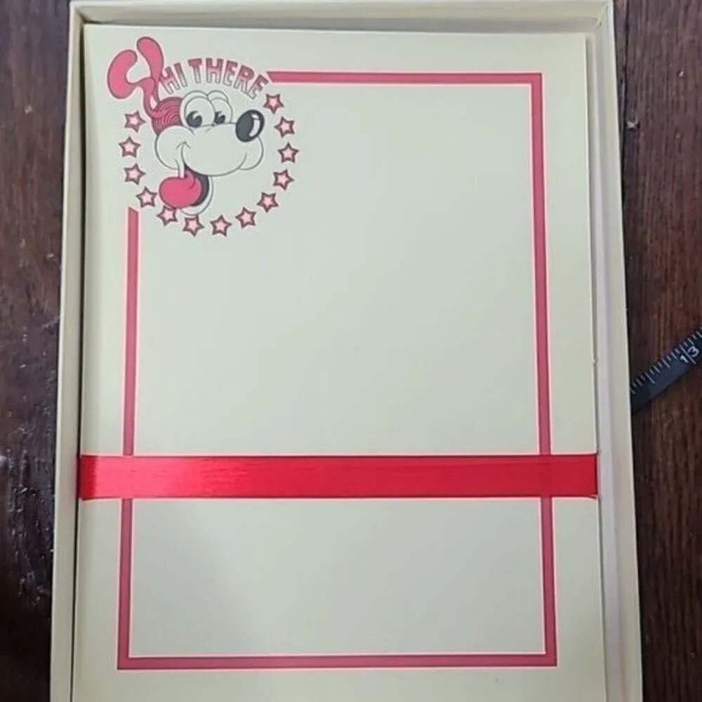 Vintage 70s 80s Gibson Division Stationery Box Set Dog